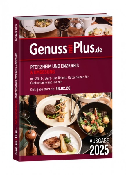 Gutscheinbuch Genuss mit Plus Pforzheim und Enzkreis 2025