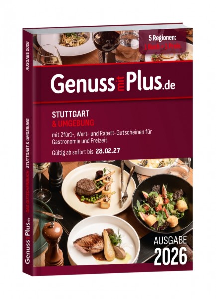 Gutscheinbuch Genuss mit Plus Stuttgart 2026