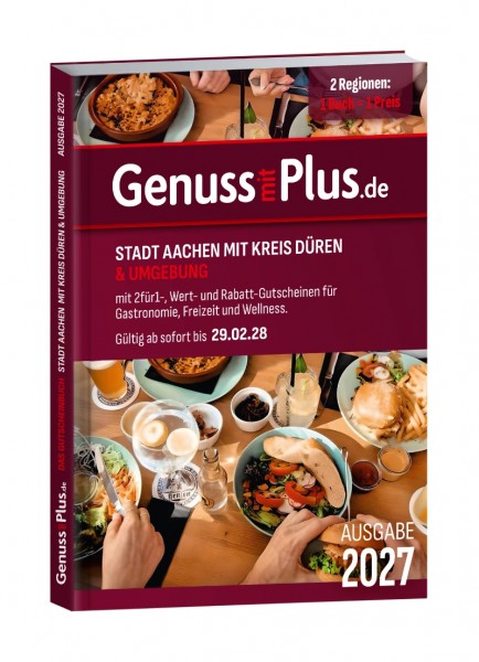 Gutscheinbuch Genuss mit Plus Stadt Aachen 2027