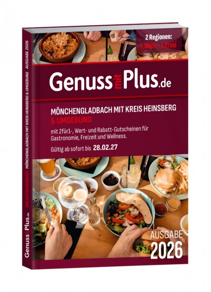 Gutscheinbuch Genuss mit Plus Mönchengladbach 2026